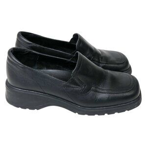 Vintage 90s Predictions Black Leather Loafers